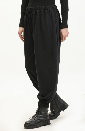 Elastic waist Sweatpants 23094-01 Black 23094-01