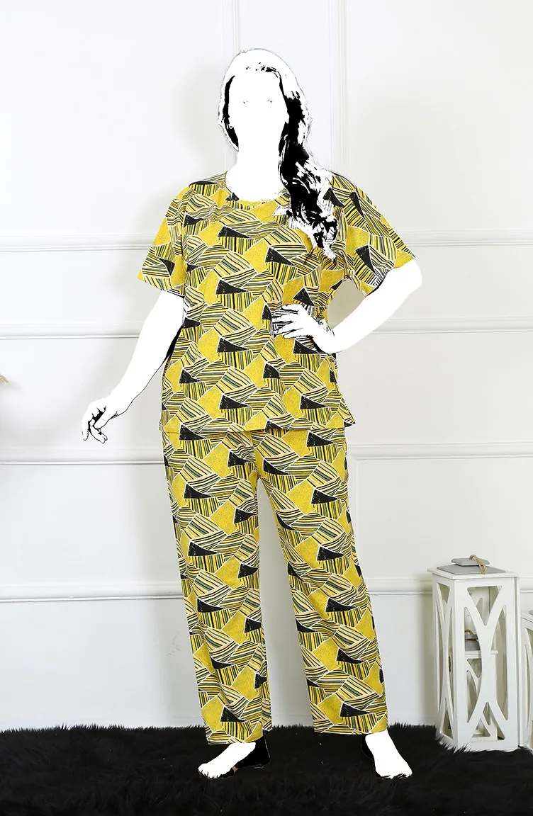 Akbeniz Ensemble Pyjama à Manches Courtes Grande Taille Pour Femme 5Xl-6Xl-7Xl-8Xl 75007 3901