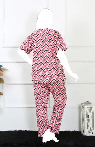 Akbeniz Damen 5Xl-6Xl-7Xl-8Xl Plus Size Kurzarm-Pyjama-Set 75009 3903