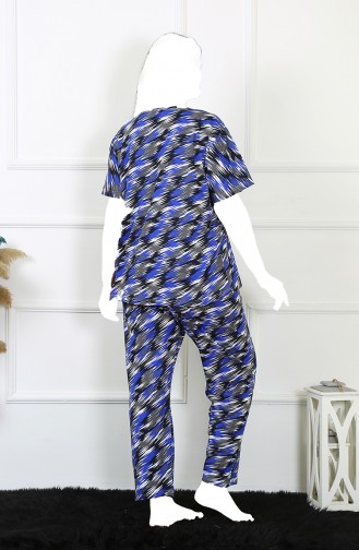 Akbeniz Women`s 5Xl-6Xl-7Xl-8Xl Plus Size Short Sleeve Pajama Set 75010 3904