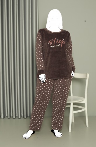 Akbeniz Welsoft Polar Nerz-Pyjama-Set Für Damen In Übergröße 808046 4052