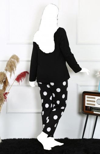 Akbeniz Women`s Plus Size Combed Cotton Long Sleeve Pajama Set 202215 4250