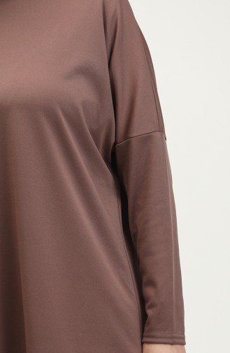 Bat Sleeve Plain Tunic 8682-01 Brown 8682-01