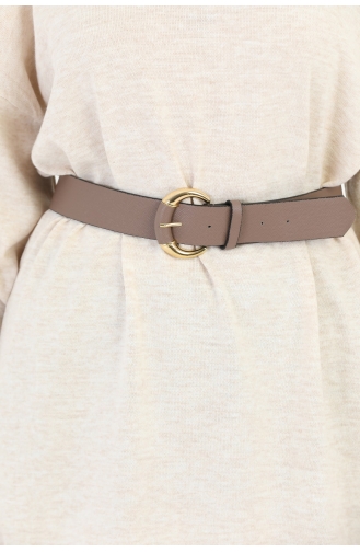 Ceinture à Boucle Dorée En Vison De Qualité Supérieure Pour Femmes 002-01 Vison 002-01