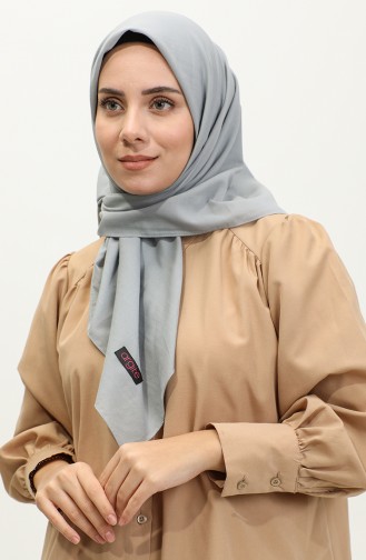 Écharpe En Voile De Coton - Gris Argite021-01 Gris 021-01