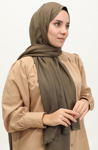 Plain Cotton Shawl Khaki Argite011-01 Khaki 011-01