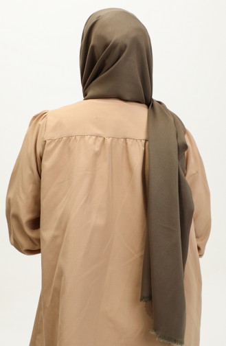 Plain Cotton Shawl Khaki Argite011-01 Khaki 011-01