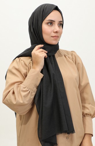 Plain Cotton Shawl Dark Gray Argite012-01 Dark Gray 012-01