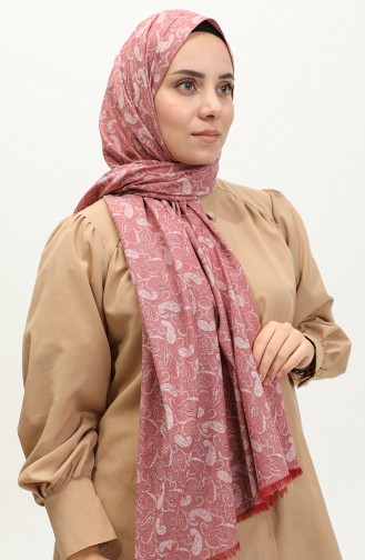 Patterned Cotton Shawl Claret Red Argite03-01 Claret Red 03-01