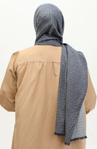 Katoenen Sjaal Met Patroon Blauw Argite04-01 Blauw 04-01
