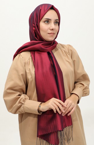 Tasseled Taffeta Shawl 1267-05 Plum 1267-05