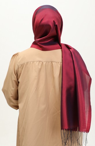 Tasseled Taffeta Shawl 1267-05 Plum 1267-05