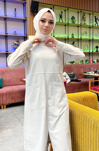 Tweedraads Trainingspak Met Zakken 03067-09 Ecru 03067-09