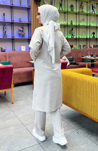 Tweedraads Trainingspak Met Zakken 03067-09 Ecru 03067-09