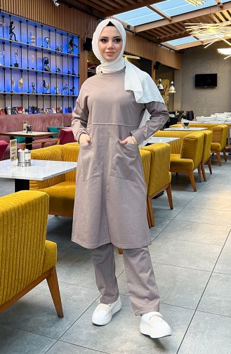 Tweedraads Trainingspak Met Zak 03067-11 Mink 03067-11