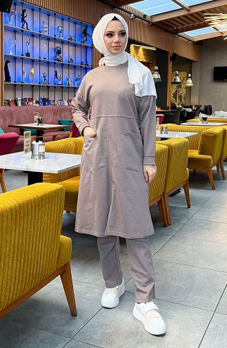 Tweedraads Trainingspak Met Zak 03067-11 Mink 03067-11