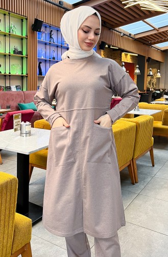 Tweedraads Trainingspak Met Zak 03067-11 Mink 03067-11