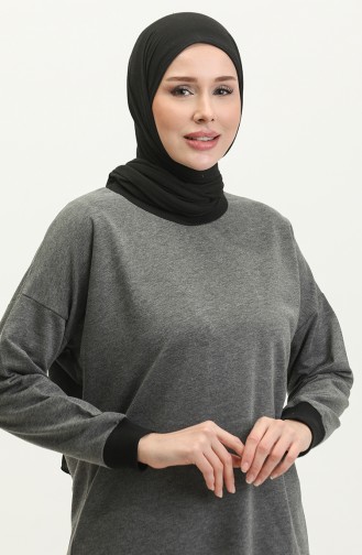 İkili Eşofman Takım 23093-01 Antrasit Siyah