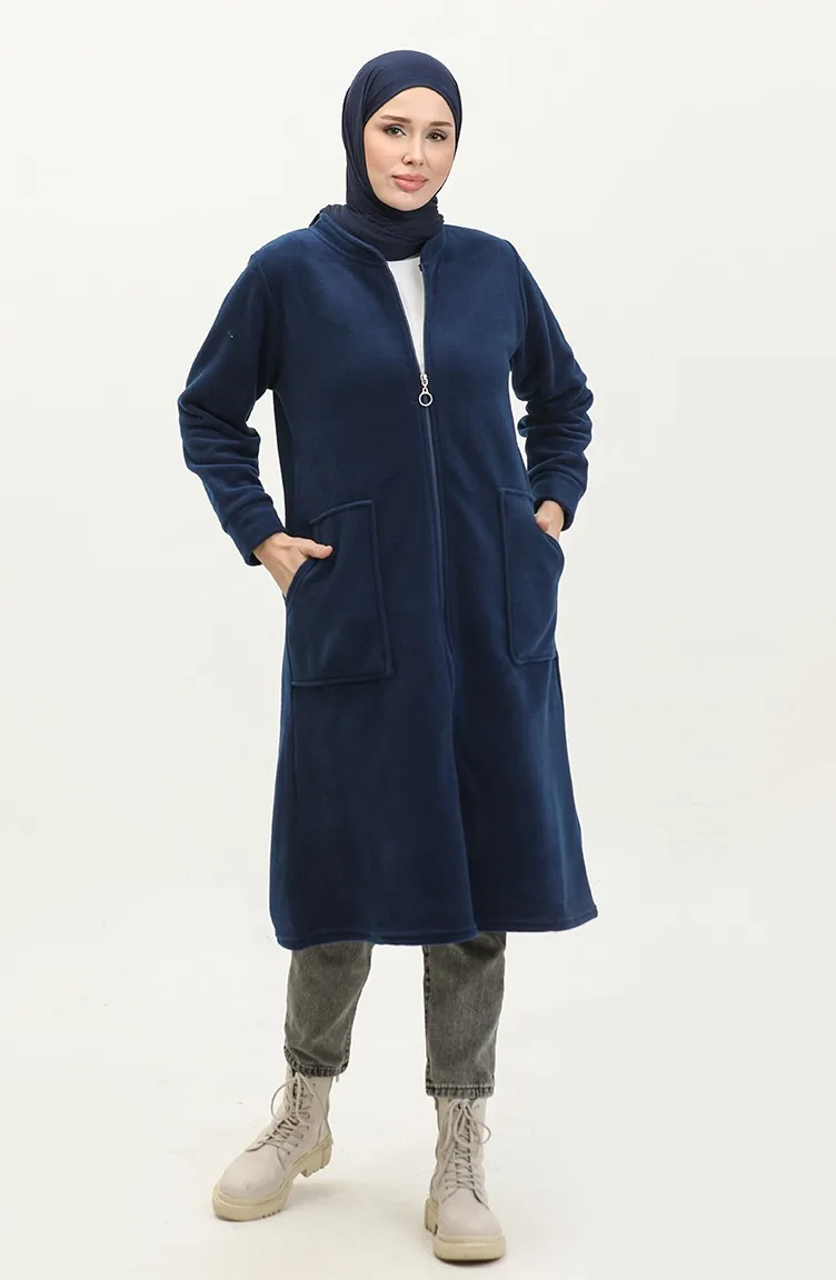 Fleecevest Met Ritssluiting En Zak 00024-02 Indigo 00024-02