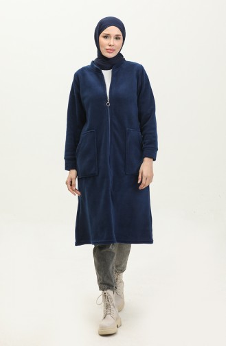 Fleecevest Met Ritssluiting En Zak 00024-02 Indigo 00024-02