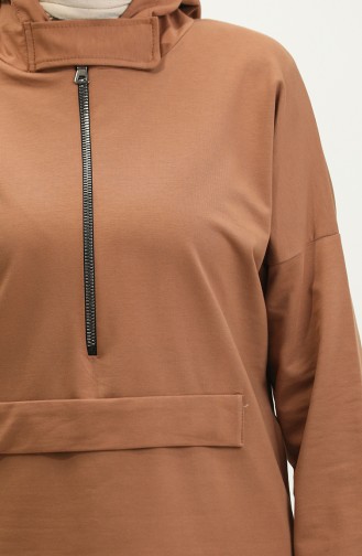 Sweatshirt à Capuche 23063-01 Café Au Lait 23063-01