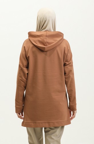 Sweatshirt à Capuche 23063-01 Café Au Lait 23063-01