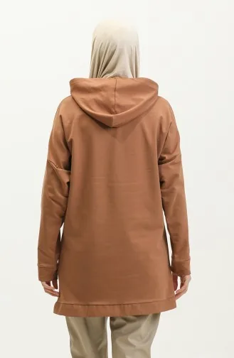 Sweatshirt à Capuche 23063-01 Café Au Lait 23063-01