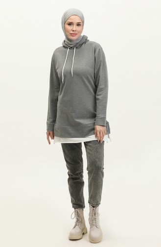 Sweatshirt Met Capuchon 23066-01 Antraciet 23066-01