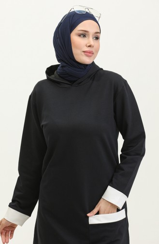 Kapüşonlu Sweatshirt 23069-01 Lacivert