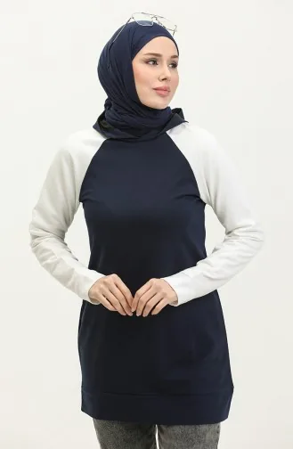 Kapuzenpullover 23072-01 Marineblau Ecru 23072-01