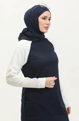 Kapuzenpullover 23072-01 Marineblau Ecru 23072-01