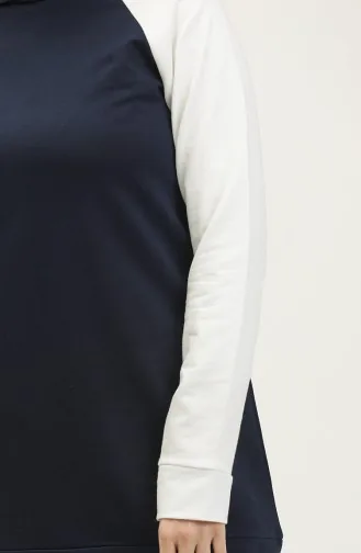 Kapuzenpullover 23072-01 Marineblau Ecru 23072-01