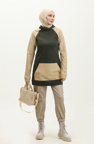 Kapuzenpullover 23073-01 Khaki 23073-01