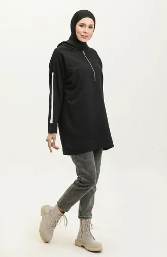 Sweat A Capuche 23074-01 Noir 23074-01