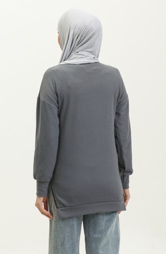Zincir Detaylı Tunik 20002-02 Füme