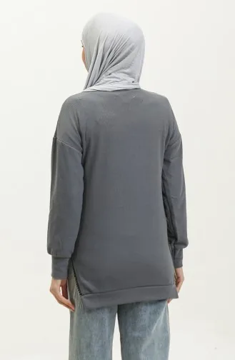 Zincir Detaylı Tunik 20002-02 Füme