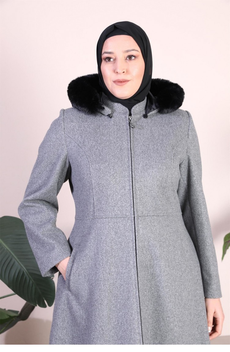 Manteau Femme Grande Taille Avec Capuche En Fourrure Et Fermeture