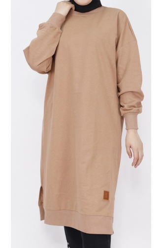 Sweat Basique Longue En Tissu à 2 Fils Score 30645-03 Camel 30645-03