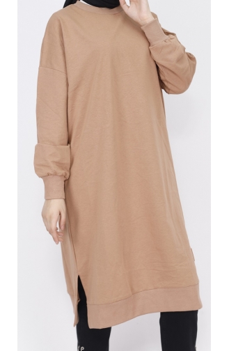 Sweat Basique Longue En Tissu à 2 Fils Score 30645-03 Camel 30645-03