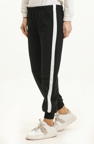 Elastic waist Sweatpants 23096-01 Black 23096-01