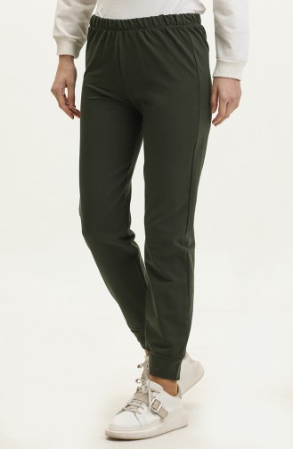 Elastic Waist Sweatpants 23101-07 Khaki 23101-07