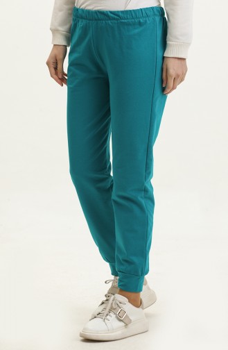 Elastic Waist Sweatpants 23101-10 Petrol 23101-10