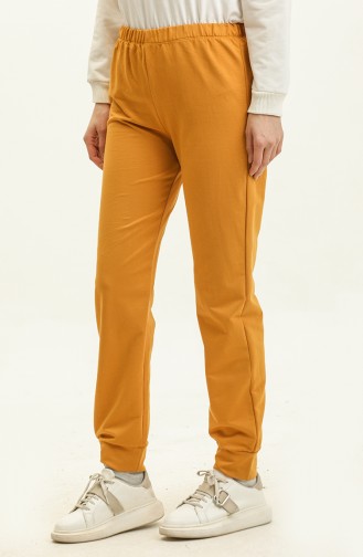 Elastic Waist Sweatpants 23101-13 Mustard 23101-13