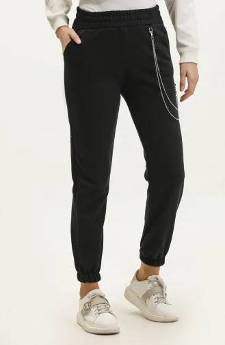 Pantalon De Jogging Détail Chaine 20005-01 Noir 20005-01
