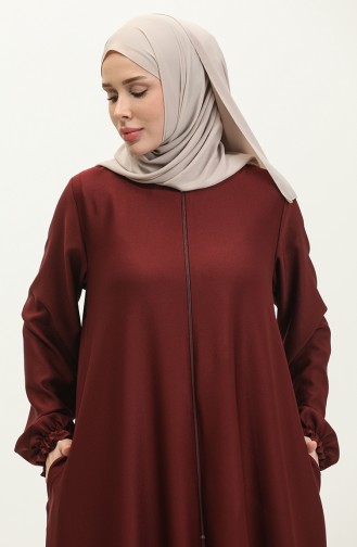 Oyya Mevlana Abaya 248478-02 Claret Red 248478-02