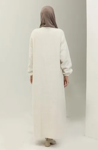 Robe Plaine Boutonnée 0298-D-06 Ecru 0298-D-06