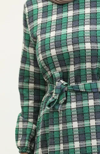 Robe A Motifs Tweed 0292-02 Vert Indigo 0292-02