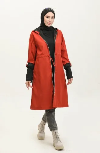 Impermeable A Capuche Et Taille Avec Cordon De Serrage 0295-02 Carreau 0295-02