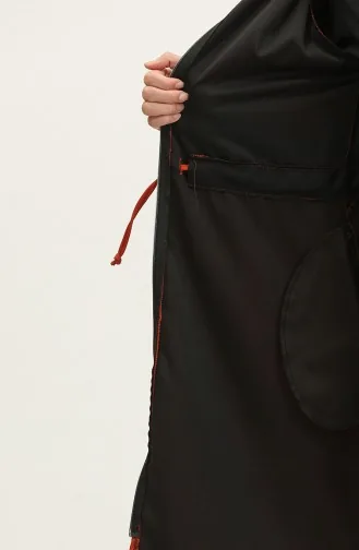 Impermeable A Capuche Et Taille Avec Cordon De Serrage 0295-02 Carreau 0295-02