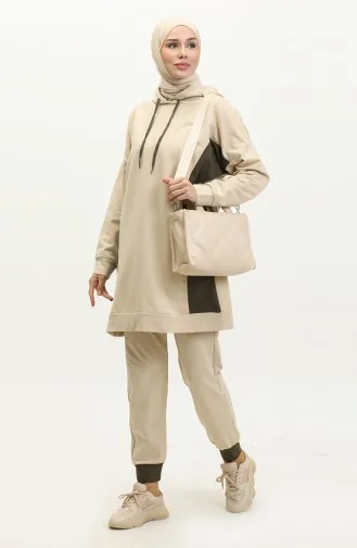 Doppel-Trainingsanzug 23104-01 Beige 23104-01
